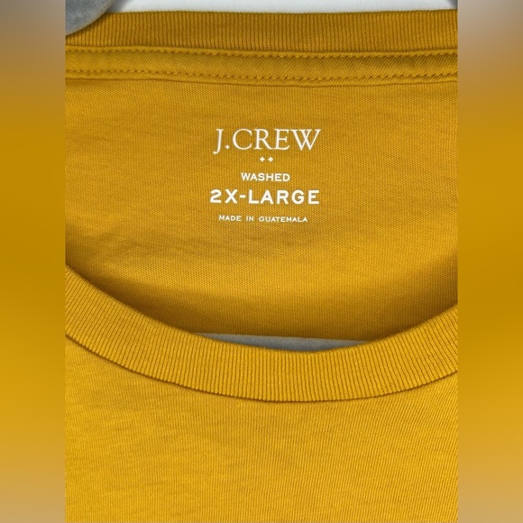 J Crew Soft Washed Long Sleeve Crewneck T-Shirt l Mens Size 2X Gold Luxury Basic - Picture 5 of 9
